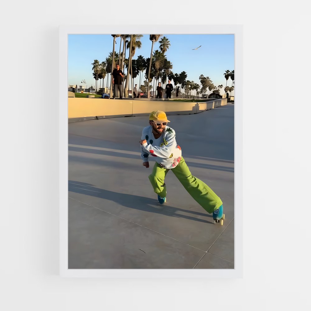 Poster Skate & Roll – affiche Roller (vue 3)